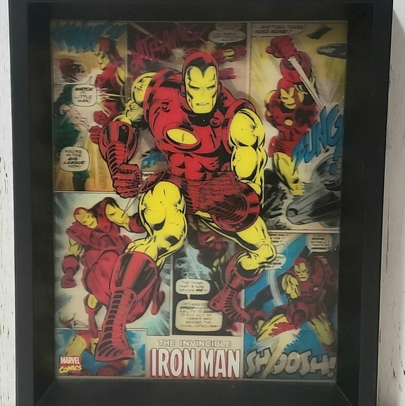 Marvel Wall Art Iron Man Hologram Framed Picture 9x11 Poshmark